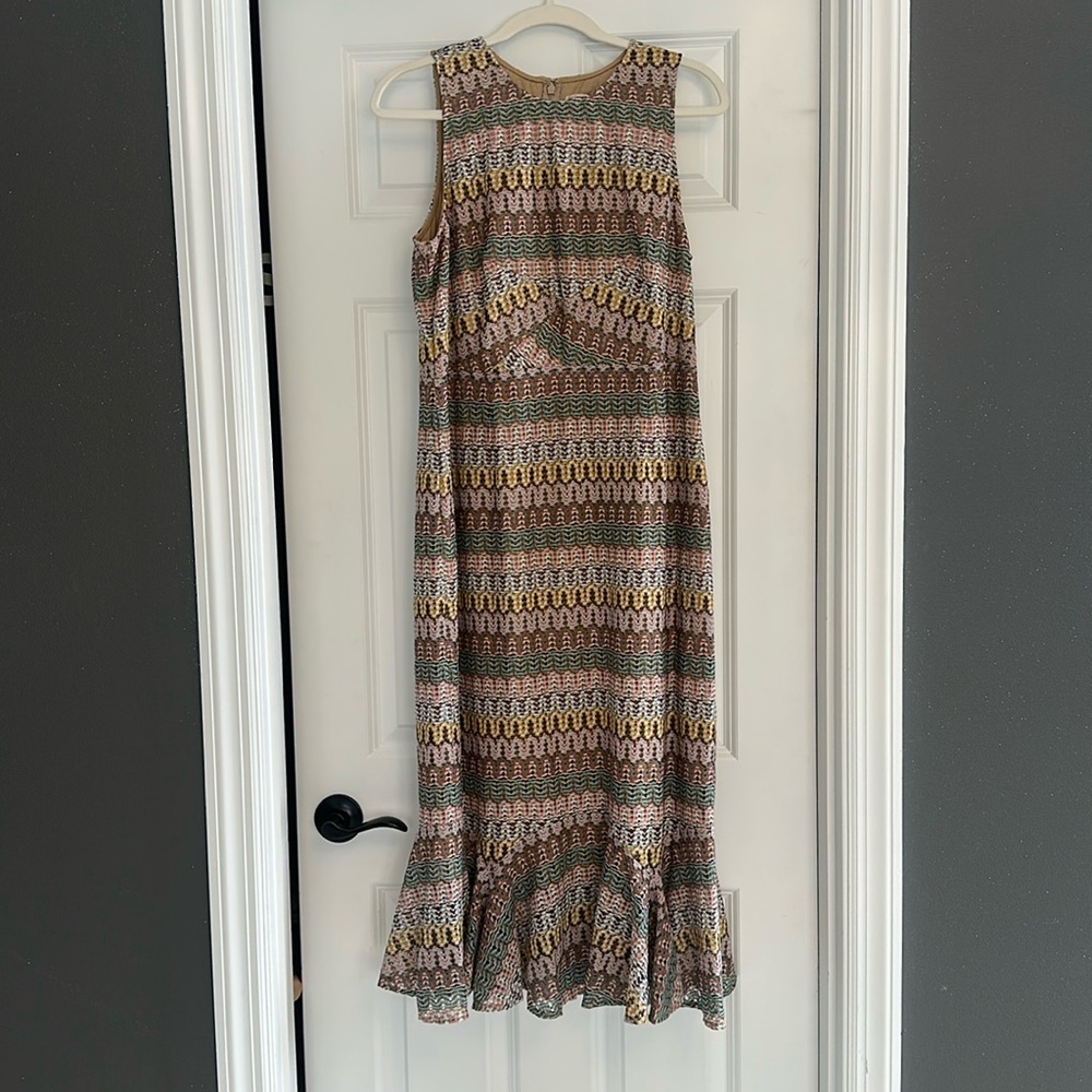 Sleeveless Ruffle Hem Dress